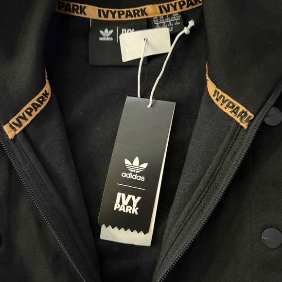 Adidas x Ivy Park IVP 4ALL Track Jacket Black Mesa Gold 3 Stripe 2XS NWT - Picture 7 of 11